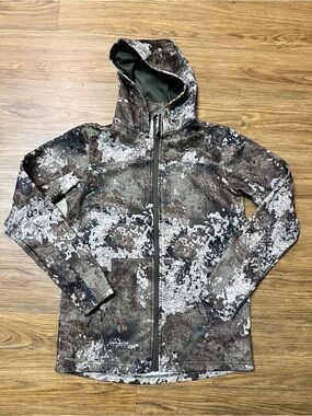 Redhead Strata Camouflage Zip Gorpcore Hoodie Youth Boys XL Fleece Lined Camo